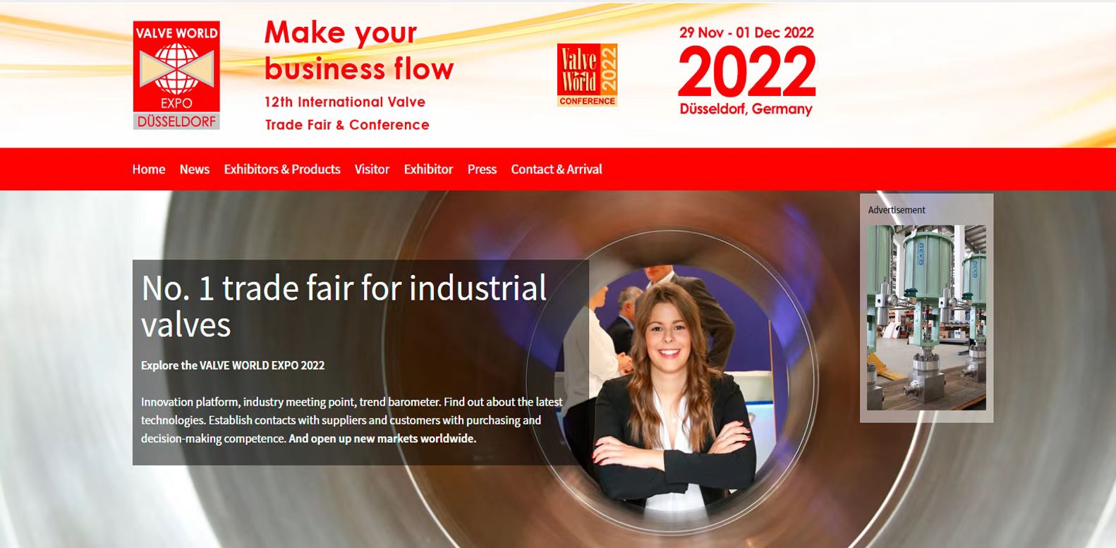 Exposition de vannes et de pompes à Düsseldorf, Allemagne