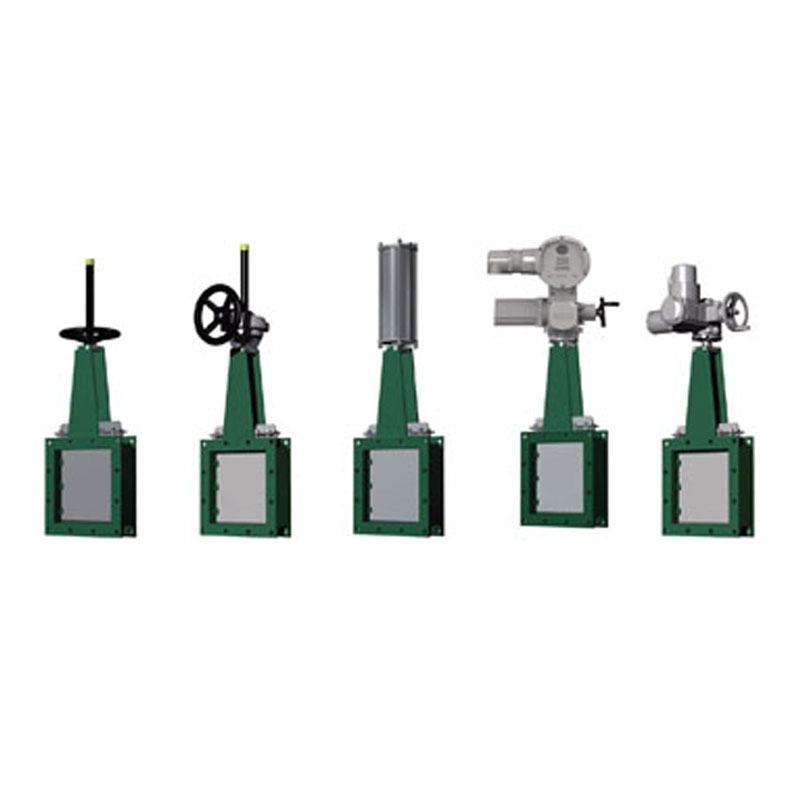 Bulk handling square port knife gate valve