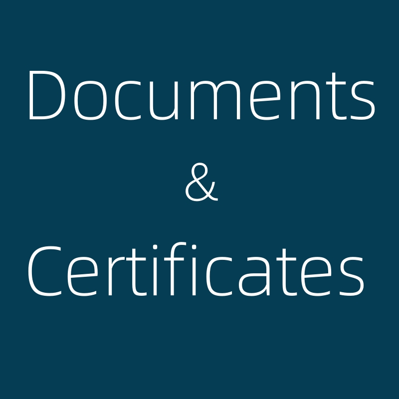 Documents / Certificats