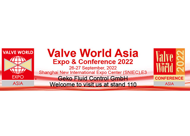 Geko Fluid Control GmbH assistera à la Valve World Expo Asia